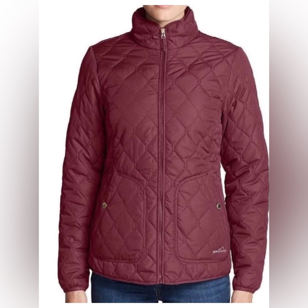 Eddie Bauer Quilted Women's Puffer Jacket - Burgundy